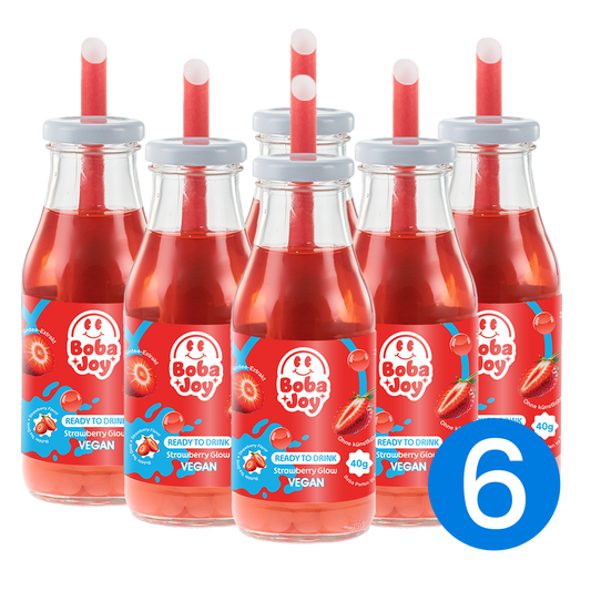 BOBAJOY Strawberry Glow 6er-Pack – Ready to Drink Boba Tea, ideal zum Vorrat kaufen