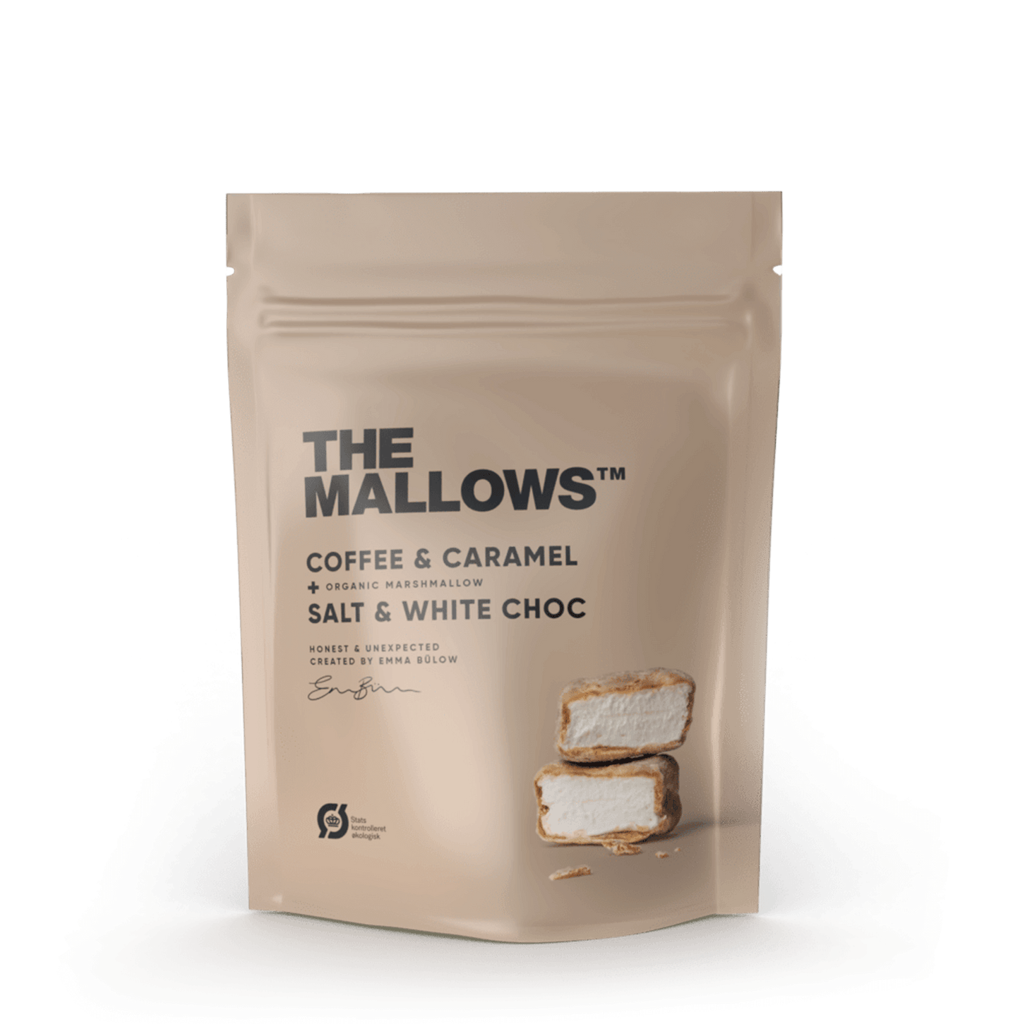 The Mallows Dubai Chocolate – Coffee & Caramel Marshmallows 90g, schokoladenüberzogen