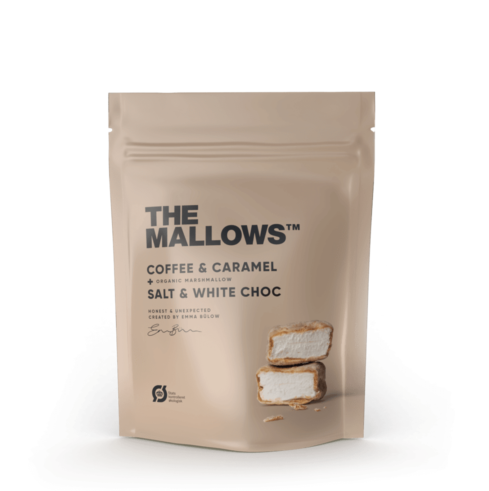 The Mallows Dubai Chocolate – Coffee & Caramel Marshmallows 90g, schokoladenüberzogen