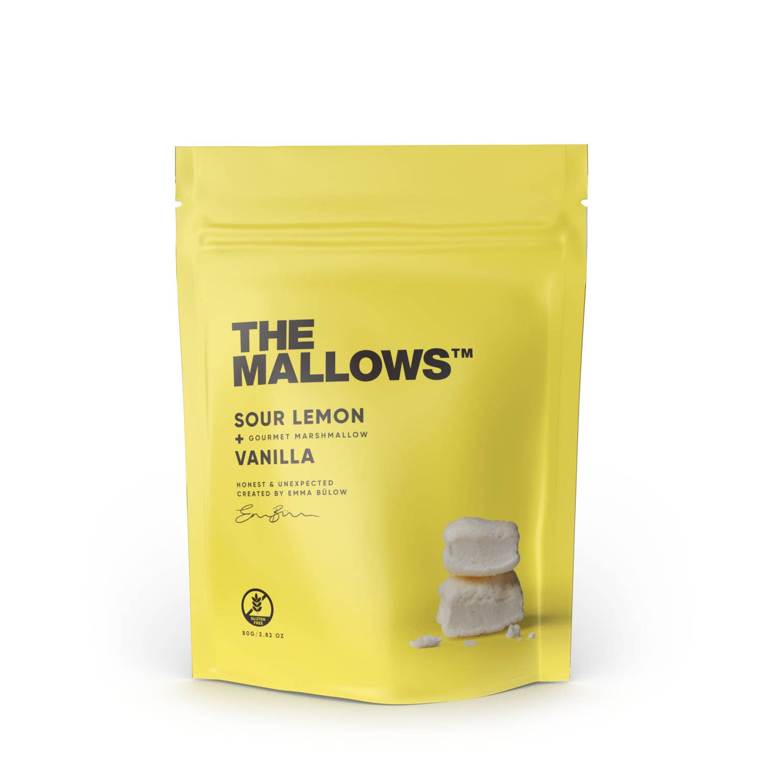 The Mallows Sour Lemon Vanilla Marshmallows 80g – säuerlich-süsse Schaumzucker-Spezialität