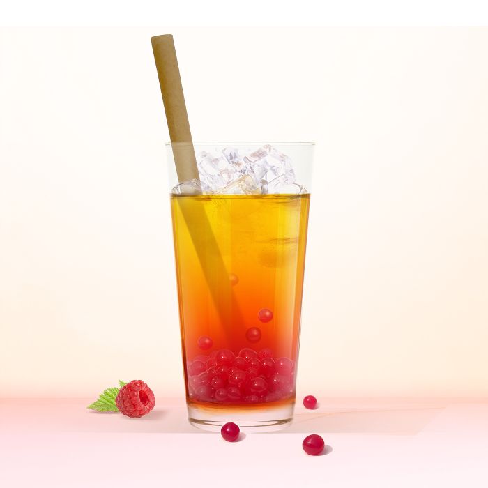 Bubble Tea Set Passionsfrucht & Himbeere – Vollständiges Kit mit Zutaten für 6 Portionen, ideal als Geschenk