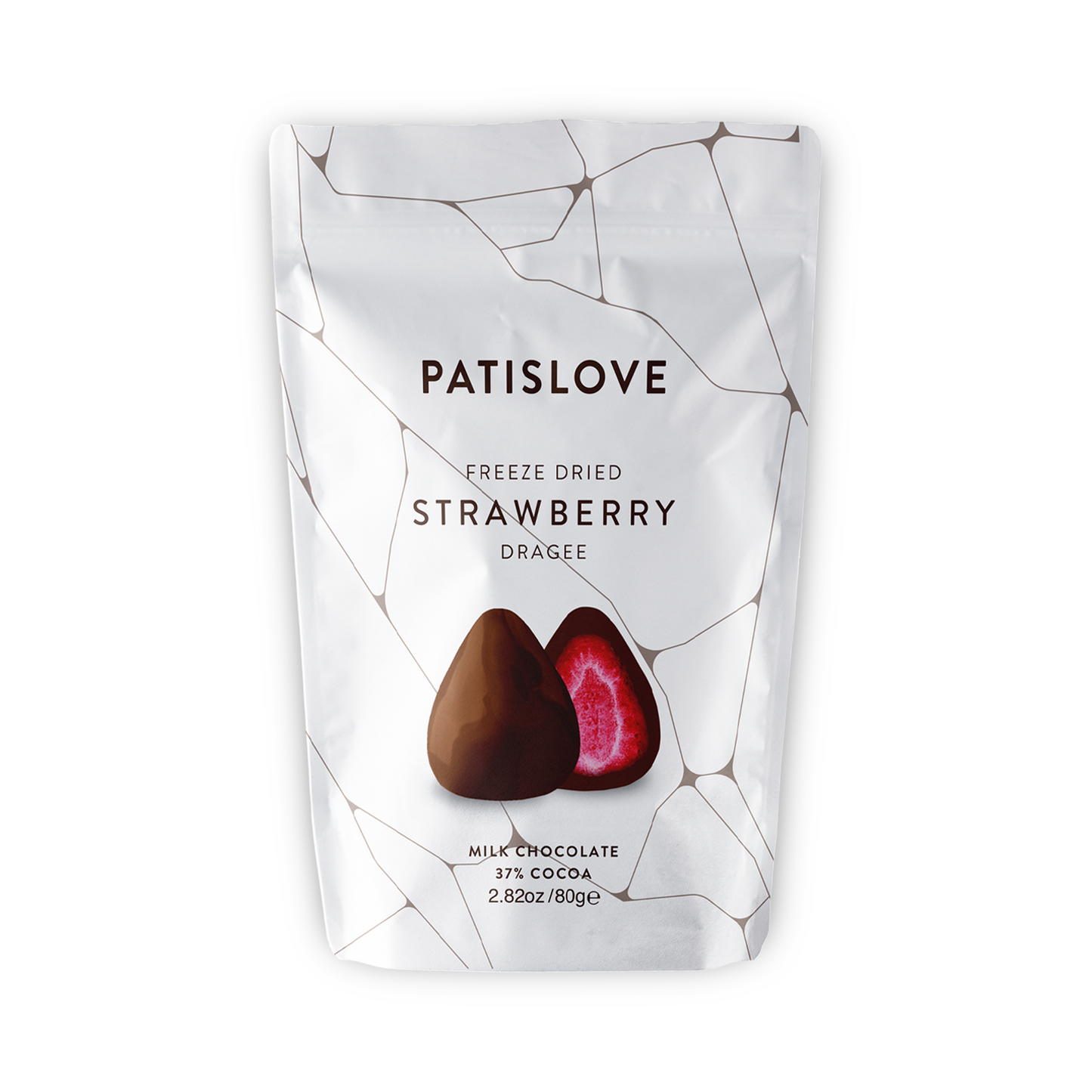 Dubai Chocolate Trend: Freeze Dried Milchschokolade Erdbeere Dragee 80g – knuspriger Genuss