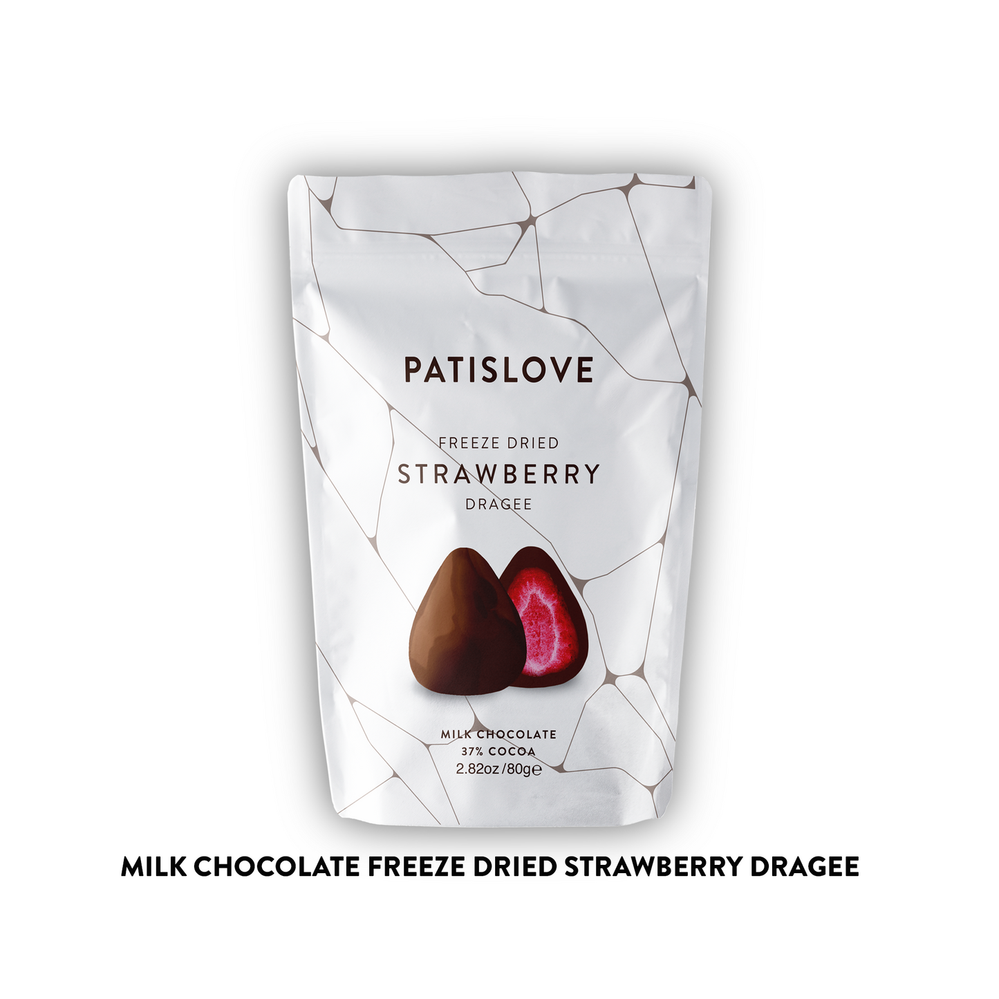 Dubai Chocolate Dragee 80g gefriergetrocknet – Milchschokolade mit Erdbeere, intensiver Geschmack
