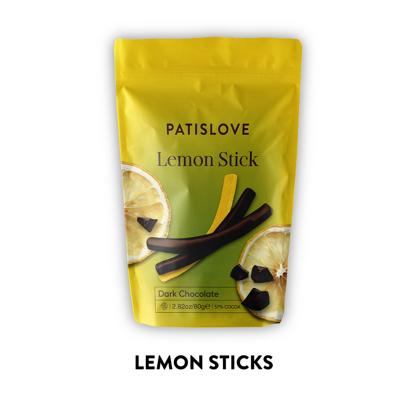 Dubai Chocolate Lemon Stick 80g Verpackung – premium Geschenkidee aus dunkler Schokolade mit Zitrone