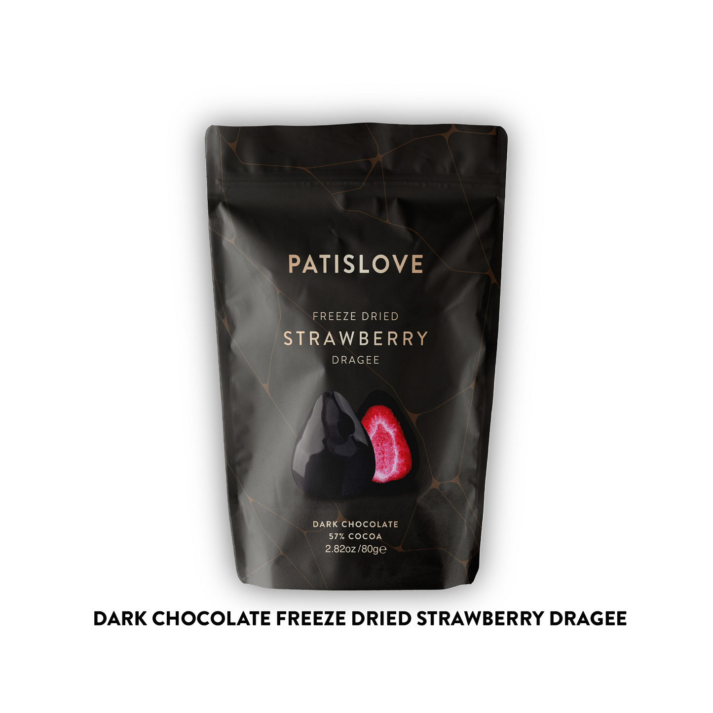 Dubai Chocolate Dragee als Geschenkidee – 80g Freeze Dried Erdbeere in dunkler Schokolade