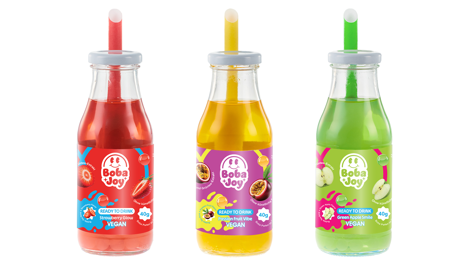 BOBAJOY Bubble Tea Sorten-Übersicht inkl. Green Apple – alle Ready to Drink Flaschen im Vergleich