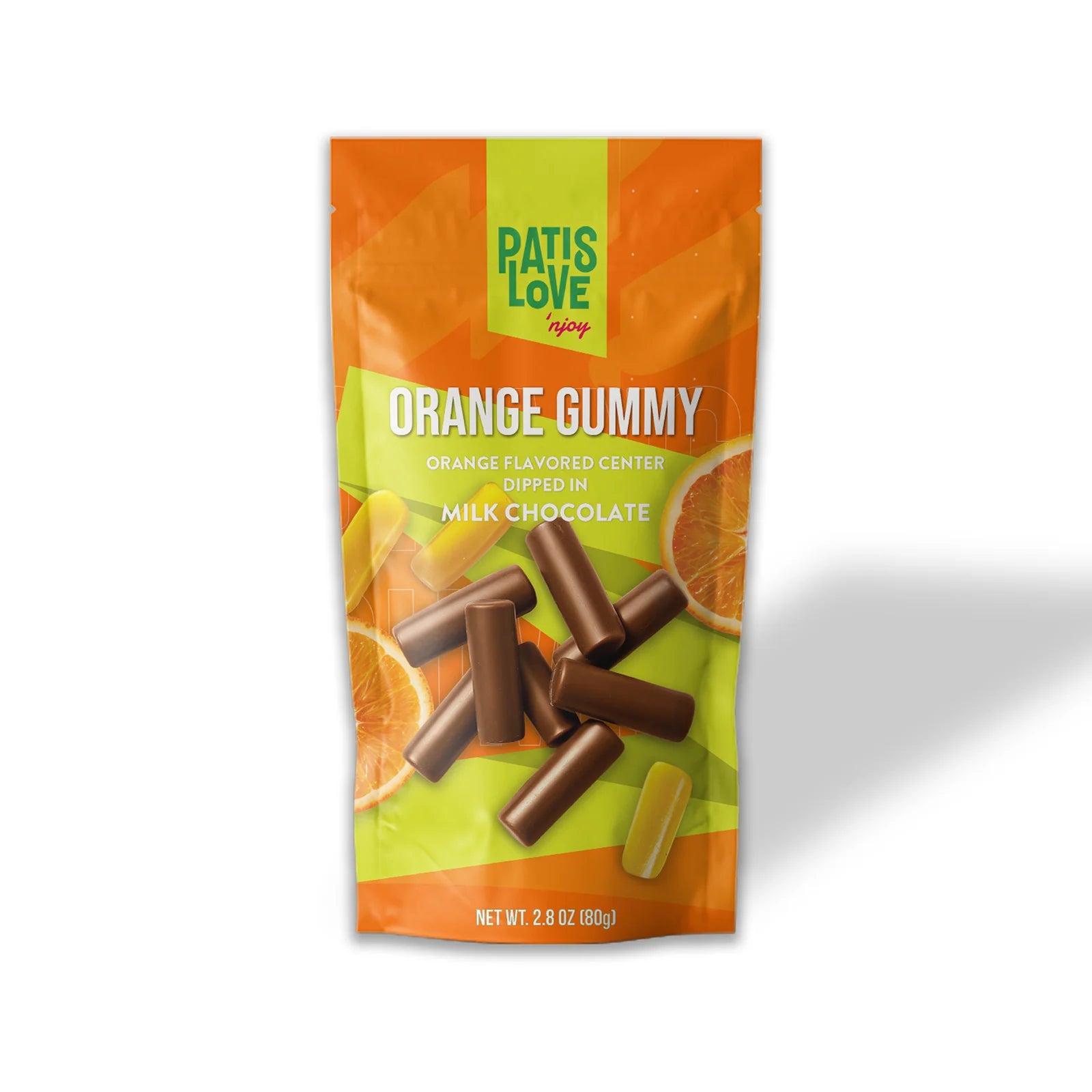 Patislove Orange Gummy mit Milchschokolade – Dubai Chocolate Trend im handlichen Snack-Format