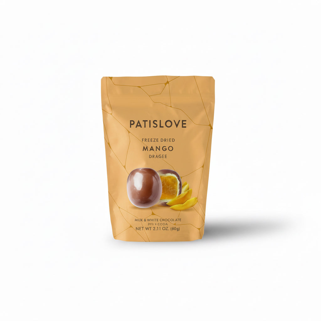 Mango-Dragées gefriergetrocknet — Milch- & Weissschokolade | 60g