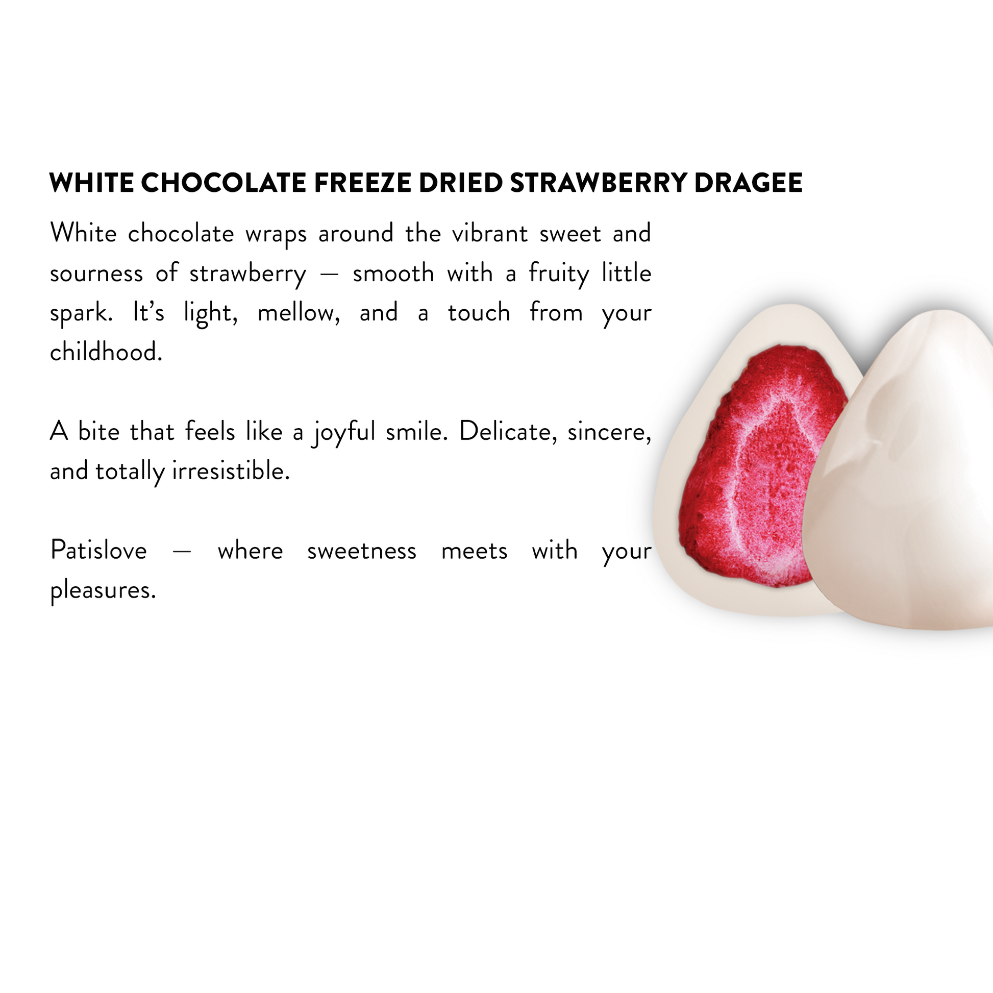 WHITE FREEZE Dragees – Weisse Schokolade Erdbeere gefriergetrocknet, Dubai Chocolate Trend Schweiz 80g