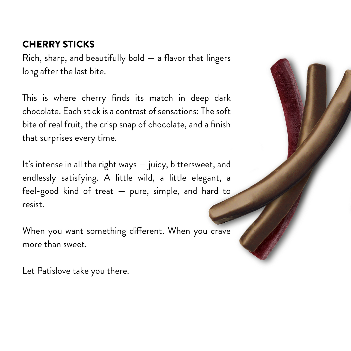 Cherry Stick Dubai Chocolate – 80g Zartbitter-Schokolade mit Kirsche, perfekt als süsses Geschenk