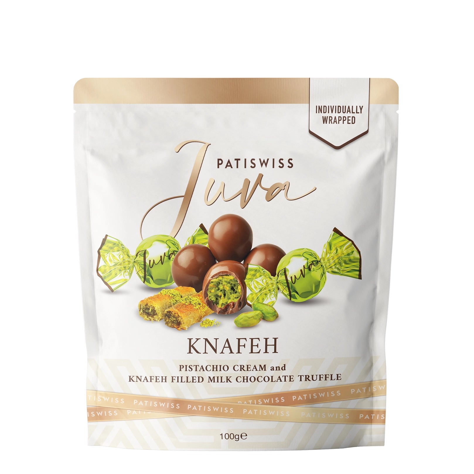 Dubai Chocolate Trüffel 100g – Milchschokolade mit Pistaziencreme und Knafeh, jetzt online kaufen