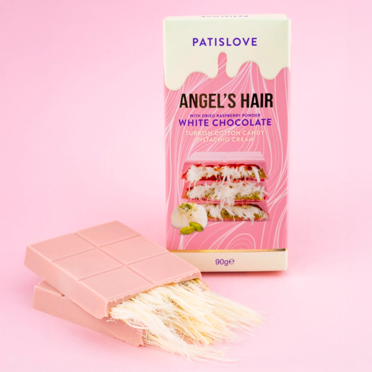 Angel's Hair Dubai Chocolate, 90g – perfektes Geschenk mit Pistazien-Creme & türkischer Zuckerwatte