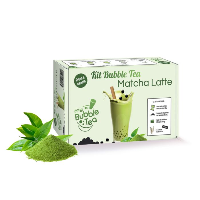Milky Matcha Bubble Tea Set geschlossen – kompaktes Kit für 6 cremige Portionen zuhause