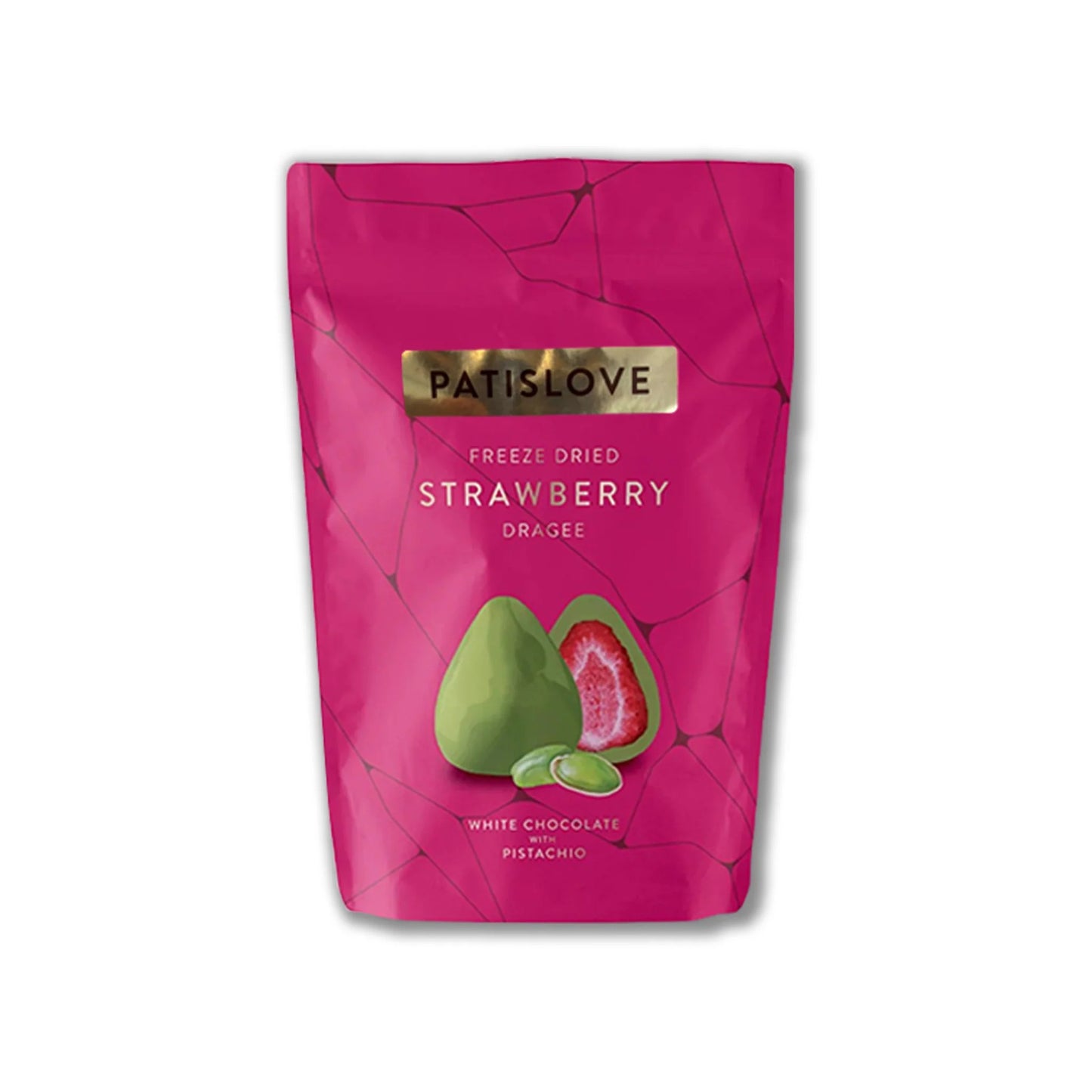 Dubai Chocolate Trend: Gefriergetrocknete Erdbeere mit Pistazie & weisser Schokolade, 60g