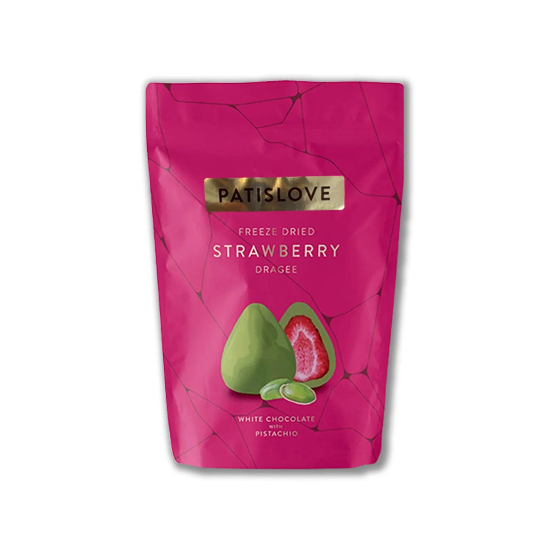 Dubai Chocolate Trend: Gefriergetrocknete Erdbeere mit Pistazie & weisser Schokolade, 60g
