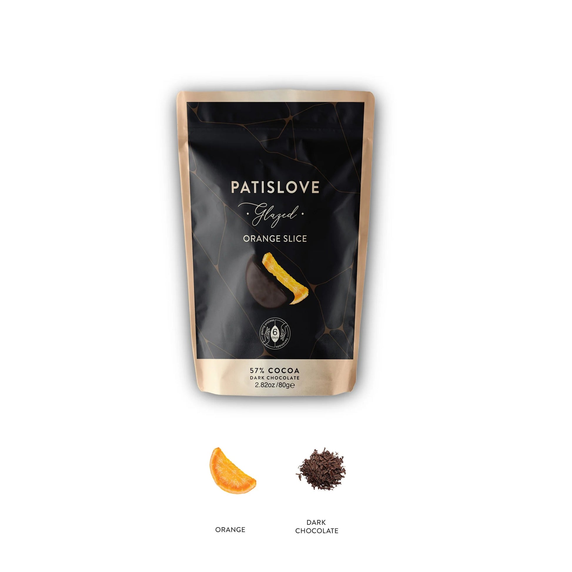 Glasierte Orangenscheibe in dunkler Dubai Chocolate – intensiver Kakaogeschmack, 80g